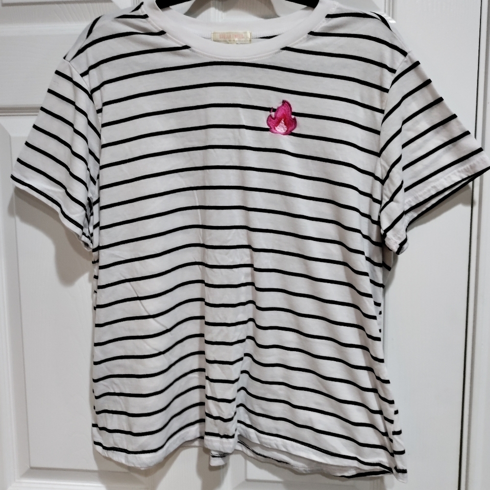 Stella Tweed black and white t-shirt women's size 3XL